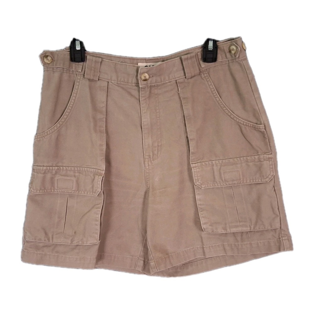 Falls Creek Mens 34 X 7" Brown Cargo Shorts Cotton Relaxed Fit Casual Utility
